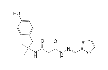beta-alanine, N-[2-(4-hydroxyphenyl)-1,1-dimethylethyl]-3-oxo-, 2-[(E)-2-furanylmethylidene]hydrazide