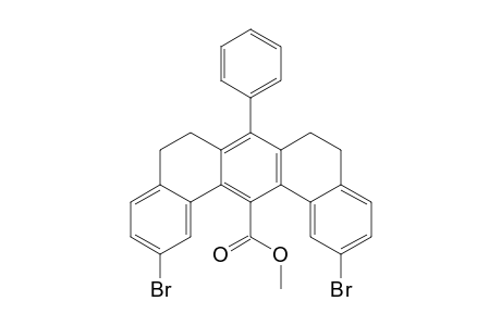 Dibenz[a,j]anthracene-14-carboxylic acid, 2,12-dibromo-5,6,8,9-tetrahydro-7-phenyl-, methyl ester