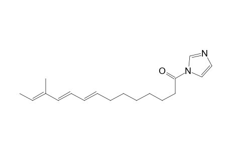 1H-Imidazole, 1-(12-methyl-1-oxo-8,10,12-tetradecatrienyl)-, (E,E,E)-