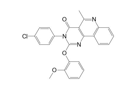 2-(2-Methoxyphenoxy)-3-(4-chlorophenyl)-5-methylpyrimido[5,4-c]quinolin-4(3H)-one