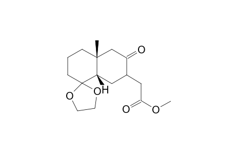 Methyl [(4a.beta.,7.beta.,8a.beta.)-5-Ethylenedioxy-1,2,3,3,4,4a,5,6,7,8,8a-decahydro-4a-methyl-3-oxo-2-naphtyl]acetate