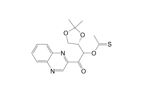 Ethanethioic acid, S-[1-(2,2-dimethyl-1,3-dioxolan-4-yl)-2-oxo-2-(2-quinoxalinyl)ethyl]ester