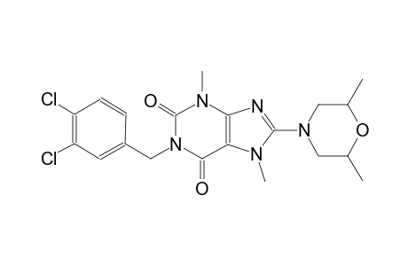 1-(3,4-dichlorobenzyl)-8-(2,6-dimethyl-4-morpholinyl)-3,7-dimethyl-3,7-dihydro-1H-purine-2,6-dione