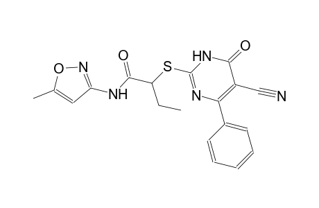 2-[(5-cyano-6-oxo-4-phenyl-1,6-dihydro-2-pyrimidinyl)sulfanyl]-N-(5-methyl-3-isoxazolyl)butanamide