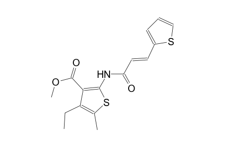 methyl 4-ethyl-5-methyl-2-{[(2E)-3-(2-thienyl)-2-propenoyl]amino}-3-thiophenecarboxylate