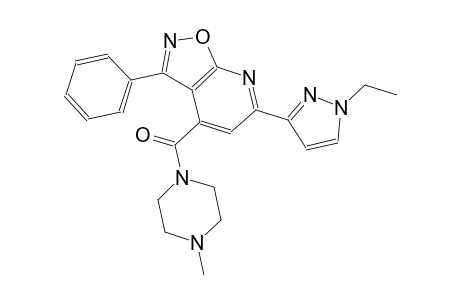 isoxazolo[5,4-b]pyridine, 6-(1-ethyl-1H-pyrazol-3-yl)-4-[(4-methyl-1-piperazinyl)carbonyl]-3-phenyl-