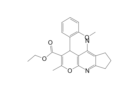 ETHYL-5-AMINO-4,6,7,8-TETRAHYDRO-4-(ORTHO-METHOXYPHENYL)-2-METHYLCYCLOPENTA-[E]-PYRANO-[2,3-B]-PYRIDINE-3-CARBOXYLATE