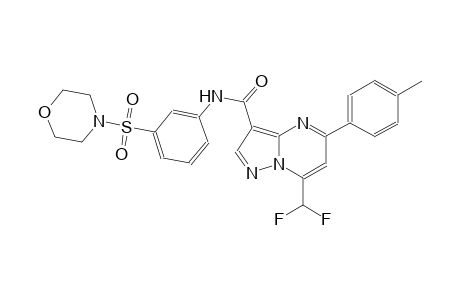 7-(difluoromethyl)-5-(4-methylphenyl)-N-[3-(4-morpholinylsulfonyl)phenyl]pyrazolo[1,5-a]pyrimidine-3-carboxamide
