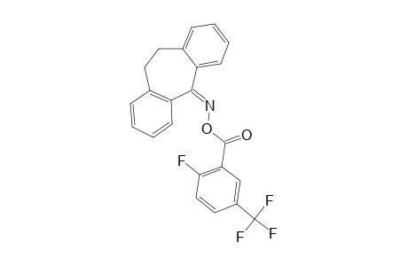 O-(2-FLUORO-5-TRIFLUOROMETHYL-BENZOYL)-5-OXIMINO-10,11-DIHYDRO-5H-DIBENZO-[A,D]-CYCLOHEPTENE