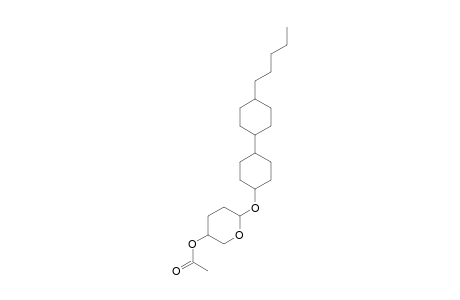 Tetrahydropyran, 5-acetoxy-2-[[4-(4-pentyl)cyclohexyl]cyclohexyloxy]-