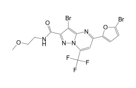 3-bromo-5-(5-bromo-2-furyl)-N-(2-methoxyethyl)-7-(trifluoromethyl)pyrazolo[1,5-a]pyrimidine-2-carboxamide