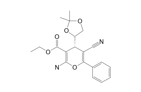 2-AMINO-5-CYANO-3-ETHOXYCARBONYL-4(R)-[2',2'-DIMETHYL-1',3'-DIOXOLAN-4'(S)-YL]-6-PHENYL-4H-PYRAN;MAJOR-DIASTEREOISOMER