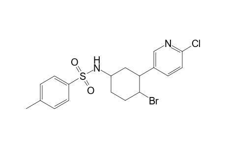 2-Chloro-5-[5-(N-tosylamino)-2-bromocyclohexyl]pyridine