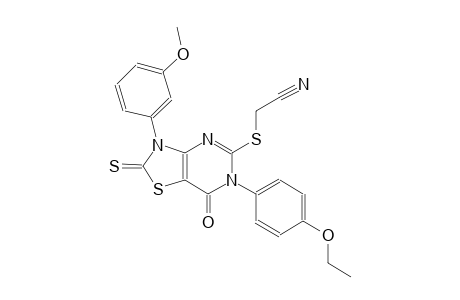 acetonitrile, [[6-(4-ethoxyphenyl)-2,3,6,7-tetrahydro-3-(3-methoxyphenyl)-7-oxo-2-thioxothiazolo[4,5-d]pyrimidin-5-yl]thio]-