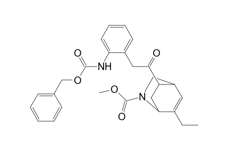 7-{2-[2-(benzyloxycarbonyl)aminophenyl]-1-oxoethyl}-3-ethyl-5-azabicyclo[2.2.2]oct-2-en-5-carbonsaure-methylester