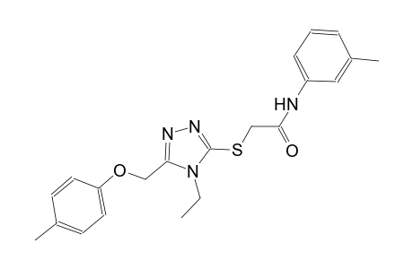 2-({4-ethyl-5-[(4-methylphenoxy)methyl]-4H-1,2,4-triazol-3-yl}sulfanyl)-N-(3-methylphenyl)acetamide
