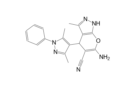 6-amino-4-(3,5-dimethyl-1-phenyl-1H-pyrazol-4-yl)-3-methyl-1,4-dihydropyrano[2,3-c]pyrazole-5-carbonitrile