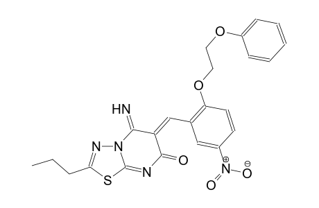 7H-[1,3,4]thiadiazolo[3,2-a]pyrimidin-7-one, 5,6-dihydro-5-imino-6-[[5-nitro-2-(2-phenoxyethoxy)phenyl]methylene]-2-propyl-, (6Z)-