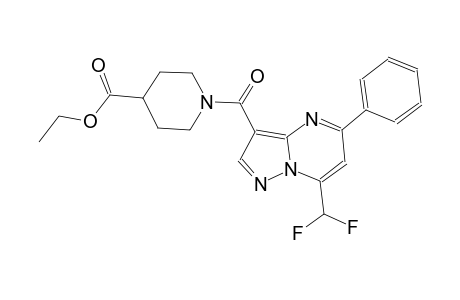 ethyl 1-{[7-(difluoromethyl)-5-phenylpyrazolo[1,5-a]pyrimidin-3-yl]carbonyl}-4-piperidinecarboxylate