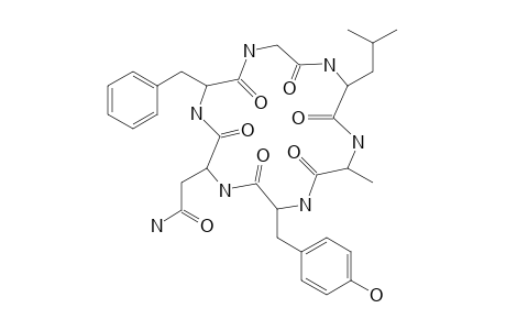 DIANTHIN-A;CYClO-(ALANYL-TYROSYL-ASPARAGINYL-PHENYLALANYL-GLYCYL-LEUCYL)