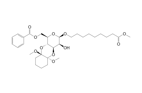 (1'S,2'S)-8-(Methoxycarbonyl)octyl 6-O-benzoyl-3,4-O-(1',2'-dimethoxycyclohexane-1',2'-diyl)-.beta.,D-mannopyranoside