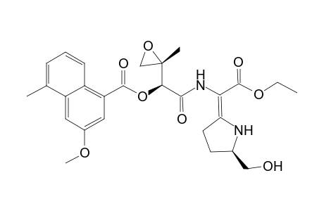 3-Methoxy-5-methyl-naphthalene-1-carboxylic acid (S)-({ethoxycarbonyl-[(R)-5-hydroxymethyl-pyrrolidin-(2E)-ylidene]-methyl}-carbamoyl)-((S)-2-methyl-oxiranyl)-methyl ester