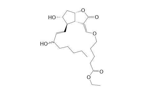 (1S,5S)-Ethyl 5-{7-.alpha.-hydroxy-6.beta.-[3.alpha.-hydroxy-(E)-1-octenyl]-3-oxo-2-oxabicyclo[3.3.0]octane-4-ylidenemethoxy}valerate