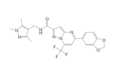 5-(1,3-benzodioxol-5-yl)-7-(trifluoromethyl)-N-[(1,3,5-trimethyl-1H-pyrazol-4-yl)methyl]pyrazolo[1,5-a]pyrimidine-2-carboxamide