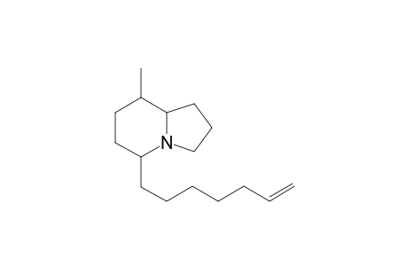 8-Methyl-5-(6'-hepten-1'-yl)-indolizidine