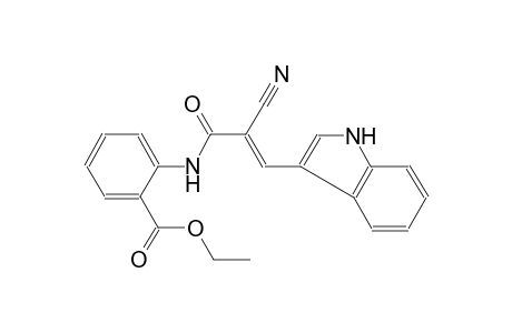 benzoic acid, 2-[[(2E)-2-cyano-3-(1H-indol-3-yl)-1-oxo-2-propenyl]amino]-, ethyl ester