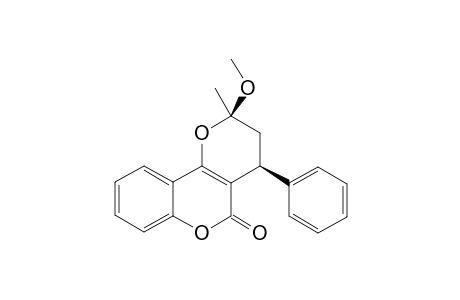 2,3,4,5-TETRAHYDRO-2-METHYL-2-METHOXY-4-PHENYLPYRANO-[3,2-C]-BENZOPYRAN-5-ONE;CIS-ISOMER