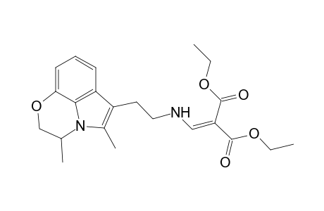 Propanedioic acid, [[[2-(2,3-dihydro-3,5-dimethylpyrrolo[1,2,3-de]-1,4-benzoxazin-6-yl)ethyl]amino]methylene]-, diethyl ester, (.+-.)-