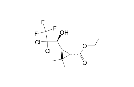 Cyclopropanecarboxylic acid, 3-(2,2-dichloro-3,3,3-trifluoro-1-hydroxypropyl)-2,2-dimethyl-, ethyl ester, [1.alpha.,3.beta.(S*)]-