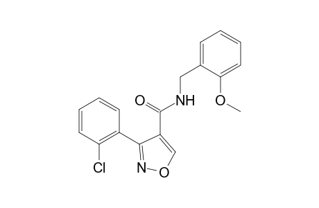 Isoxazole-4-carboxamide, 3-(2-chlorophenyl)-N-(2-methoxybenzyl)-
