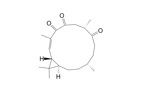 Bicyclo[12.1.0]pentadec-2-ene-4,5,8-trione, 3,7,11,15,15-pentamethyl-, (1R*,2E,7S*,11R*,14R*)-