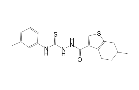 N-(3-methylphenyl)-2-[(6-methyl-4,5,6,7-tetrahydro-1-benzothien-3-yl)carbonyl]hydrazinecarbothioamide