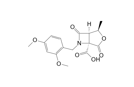 (+)-(1alpha,2 alpha, 5 alpha)-6-(2,4-dimethoxybenzyl)-4,7-dioxo-2-methyl-3-oxo-6-azabicyclo[3.2.o]heptane-5-carboxylic acid