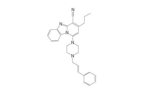 1-{4-[(2E)-3-phenyl-2-propenyl]-1-piperazinyl}-3-propylpyrido[1,2-a]benzimidazole-4-carbonitrile