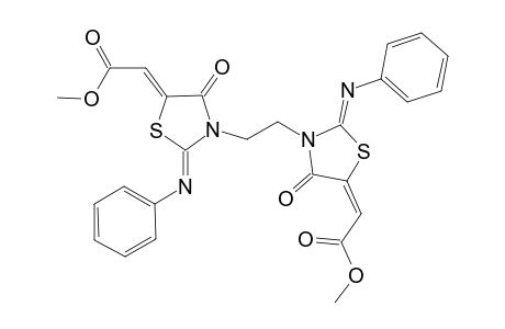 (2Z,2'E)-dimethyl-2,2'-[(2Z,2'Z)-3,3'-(ethane-1,2-diyl)bis-(4-oxo-2-phenylimino)thiazolidin-3-yl-5-ylidene)]diacetate