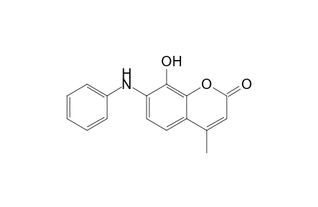 4-Methyl-8-oxidanyl-7-phenylazanyl-chromen-2-one