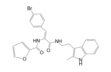 N-[(Z)-1-(4-bromophenyl)-3-[2-(2-methyl-1H-indol-3-yl)ethylamino]-3-oxidanylidene-prop-1-en-2-yl]furan-2-carboxamide