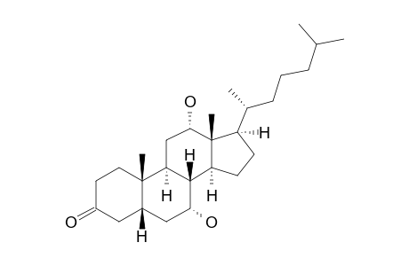 7.alpha.,12.alpha.-Dihydroxy-5.beta.-cholestan-3-one