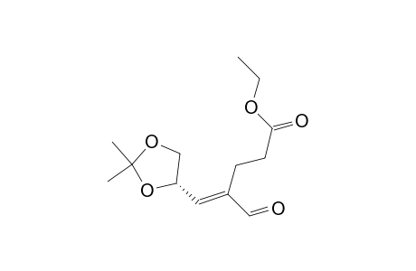 4-Pentenoic acid, 5-(2,2-dimethyl-1,3-dioxolan-4-yl)-4-formyl-, ethyl ester, [S-(E)]-
