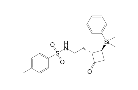 N-{2-[(1S*,2S*)-2-(Dimethylphenylsilyl)-4-oxo-cyclobutyl]ethyl}-4-methylbenzenesulfonamide