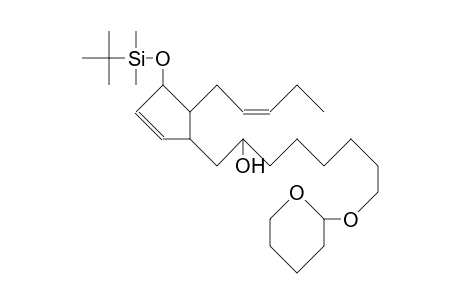 1-(T-Butyl-dimethyl-silyloxy)-4-(8-tetrahydropyranyloxy-2-hydroxy-octyl)-5-(penten-2-yl)-cyclopent-2-ene