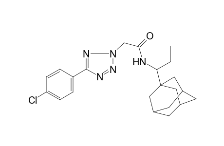 N-[1-(1-adamantyl)propyl]-2-[5-(4-chlorophenyl)-1,2,3,4-tetrazol-2-yl]ethanamide