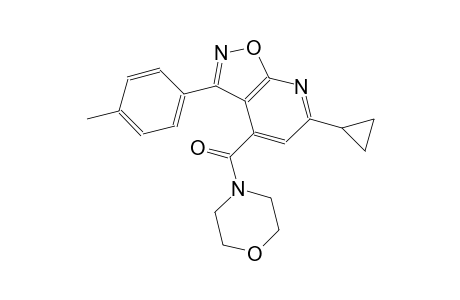 isoxazolo[5,4-b]pyridine, 6-cyclopropyl-3-(4-methylphenyl)-4-(4-morpholinylcarbonyl)-