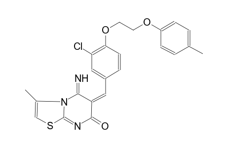 (6E)-6-{3-chloro-4-[2-(4-methylphenoxy)ethoxy]benzylidene}-5-imino-3-methyl-5,6-dihydro-7H-[1,3]thiazolo[3,2-a]pyrimidin-7-one