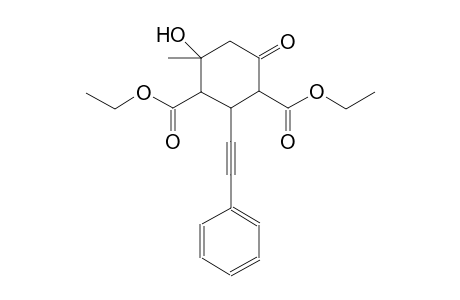 diethyl 4-hydroxy-4-methyl-6-oxo-2-(phenylethynyl)-1,3-cyclohexanedicarboxylate