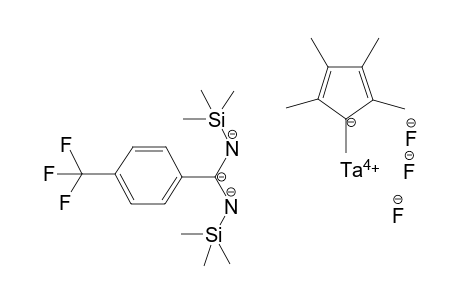 tantalum(VII) 1,2,3,4,5-pentamethylcyclopenta-2,4-dien-1-ide 2,2,6,6-tetramethyl-4-(4-(trifluoromethyl)phenyl)-3,5-diaza-2,6-disilaheptane-3,4,5-triide trifluoride